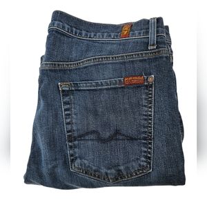 Seven For All Mankind Slimmy Straight Denim Jeans Men's Size 36 x 32 Medium Wash